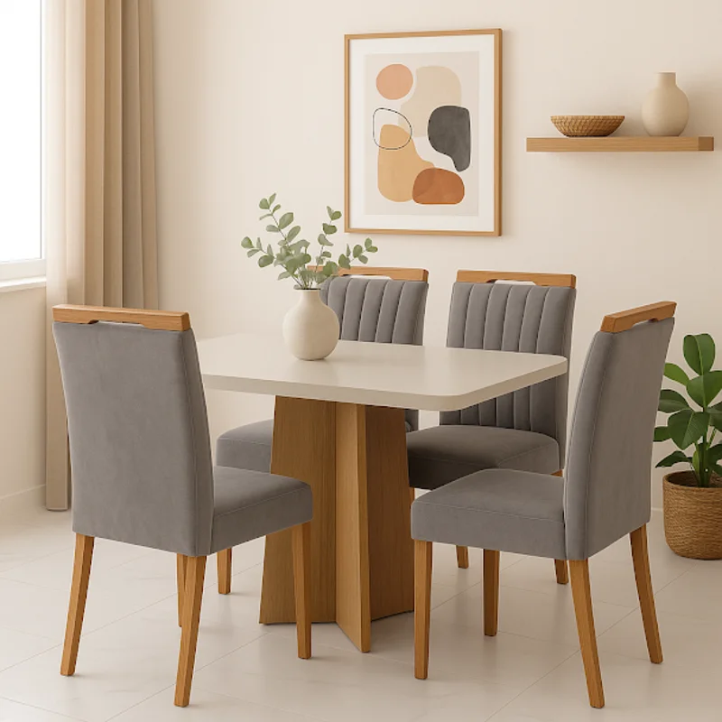 Conjunto de mesa com 4 c.